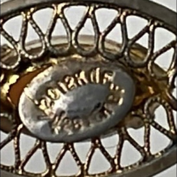 PINK Marquis Shaped Stone 12 K Gold Filled Vintage Earrings - Picture 8 of 8